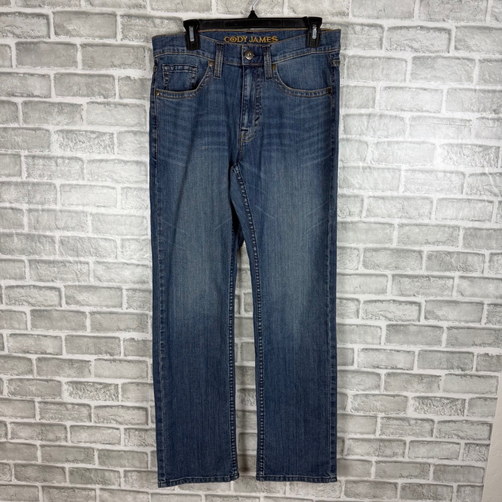 Cody James Mens Medium Wash Straight Leg Western Denim Jeans 31 x 32 RN138823